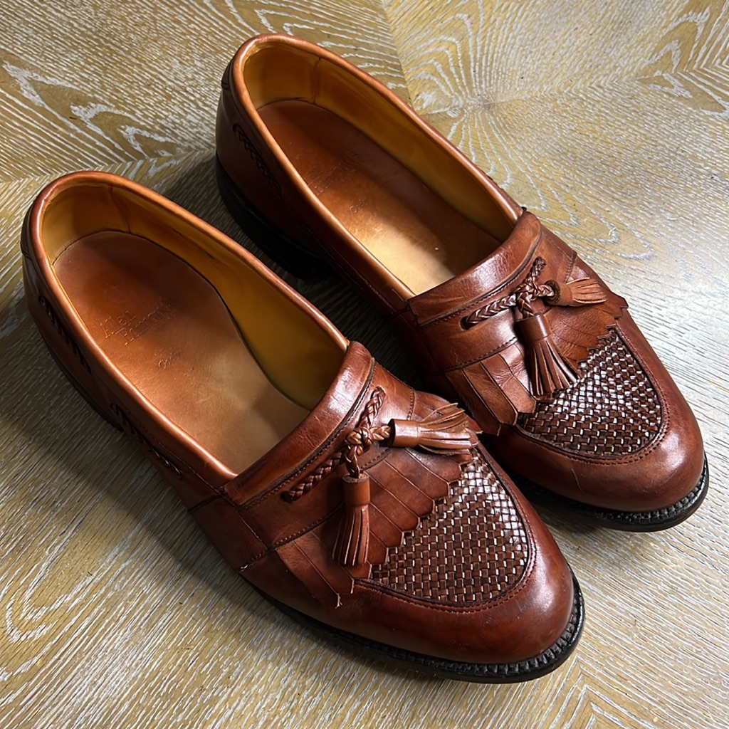 Allen Edmonds Cody Mens Brown Leather Full Strap Tassel Loafers 11.5